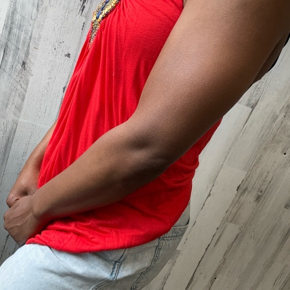 Red Halter Beaded - Picture 3 of 5